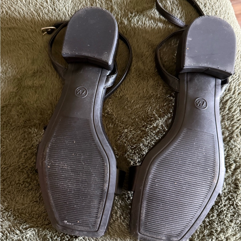 A New Day Black Minimalist Sandals - Picture 2 of 2